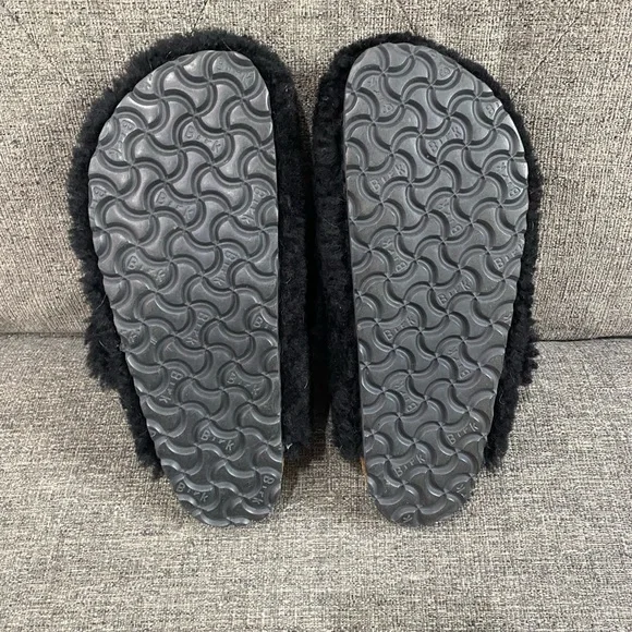 Birkenstock Boston Sherling Real Fur Black Clogs Women Size 7 - Picture 11 of 11
